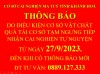 THÔNG BÁO TẠM NGƯNG TIẾP NHẬN CAI NGHIỆN TỰ NGUYỆN