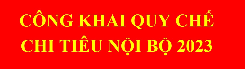 CÔNG KHAI QUY CHẾ CHI TIÊU NỘI BỘ NĂM 2023